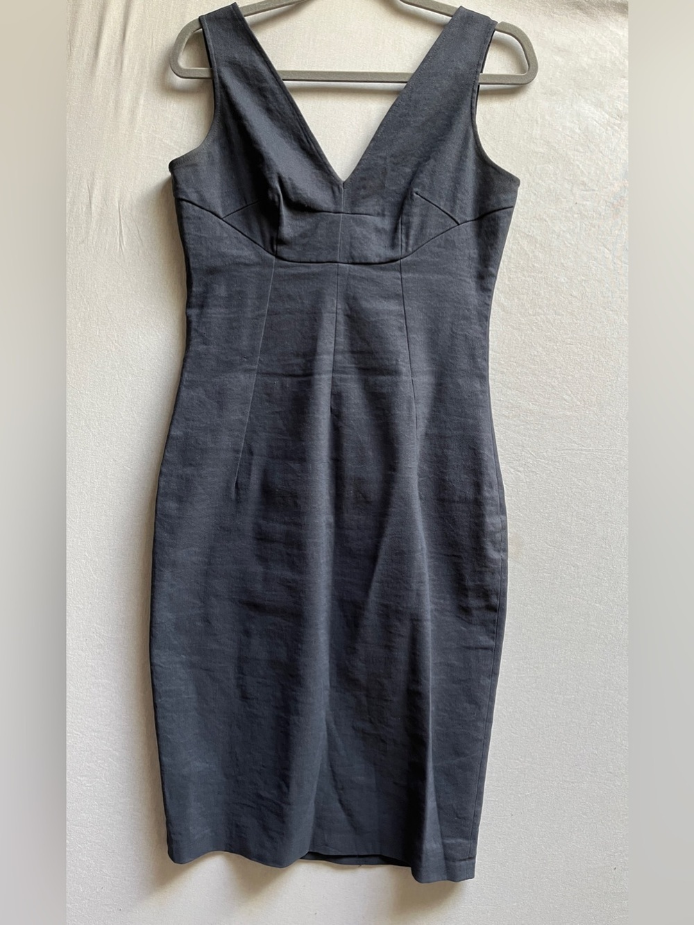 Jarbo V-Neck Midi Sheath Dress Size 38 US 6